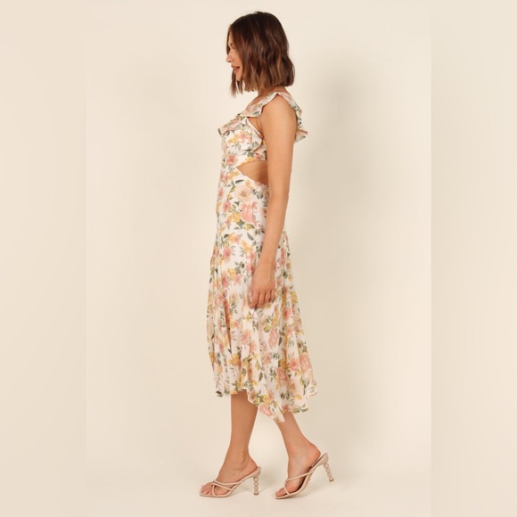Petal & pup floral open back midi dress nwot - Picture 4 of 7